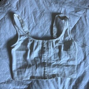 Lone Star White Crop Top